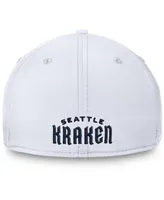 Men's White Seattle Kraken Core Primary Logo Flex Hat