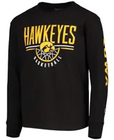 Big Boys and Girls Black Iowa Hawkeyes Basketball Long Sleeve T-shirt