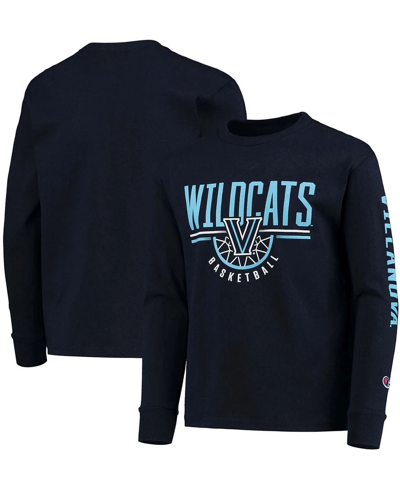 Big Boys and Girls Navy Villanova Wildcats Basketball Long Sleeve T-shirt