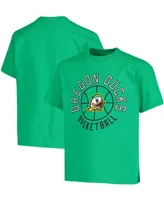 Big Boys and Girls Green Oregon Ducks Basketball T-shirt