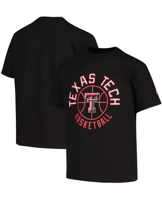 Big Boys and Girls Black Texas Tech Red Raiders Basketball T-shirt