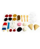 PopOhVer Pretend Play Ice Cream Shop Play Innovative Canvas Design Chair Cover Set, 25 Pieces
