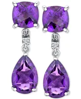 Amethyst (4-3/8 ct. t.w.) & Diamond Accent Drop Earrings in Sterling Silver