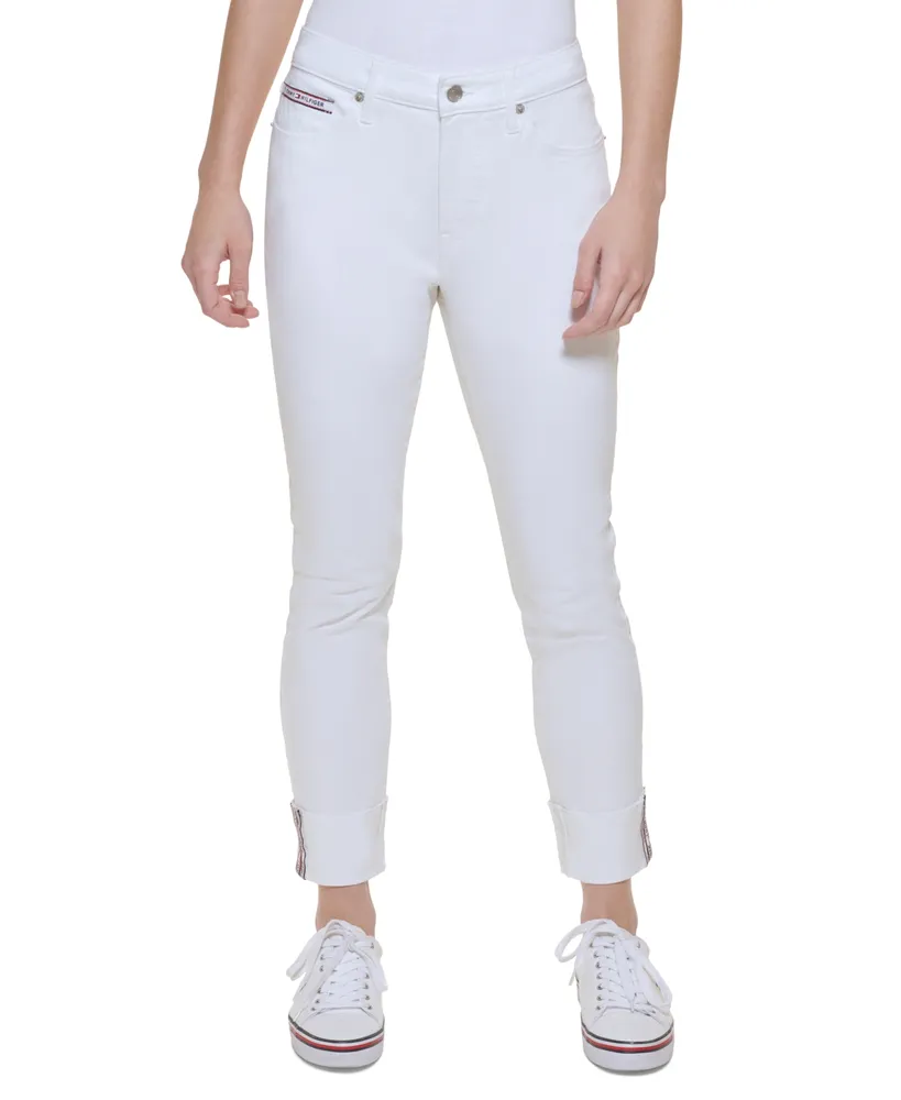 Tommy Hilfiger Women's TH Flex Waverly Sateen Skinny Pants - Macy's