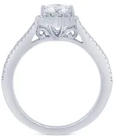 Diamond Pear Halo Engagement Ring (1-1/3 ct. t.w.) in 14k White Gold