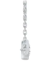 Portfolio by De Beers Forevermark Diamond Bezel Pendant Necklace (1/3 ct. t.w.) in 14k White Gold, 16" + 2" extender