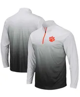 Men's Gray Clemson Tigers Magic Team Logo Quarter-Zip Jacket