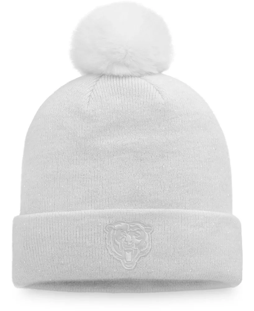 New Era Women's Navy Chicago Bears Snowy Cuffed Knit Hat with Pom