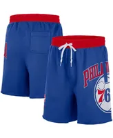 Men's Royal Philadelphia 76Ers 75Th Anniversary Courtside Fleece Shorts