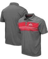 Men's Heathered Charcoal Ohio State Buckeyes Smithers Polo