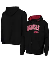 Men's Black Arkansas Razorbacks Arch Logo 3.0 Full-Zip Hoodie