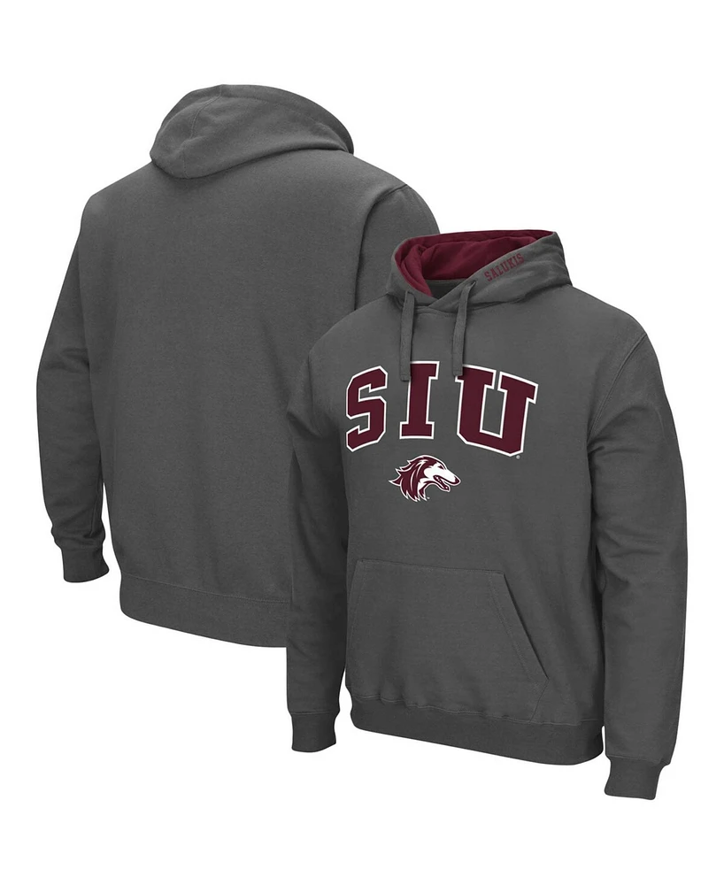 Colosseum Men's Southern Illinois Salukis Arch and Logo Pullover Hoodie