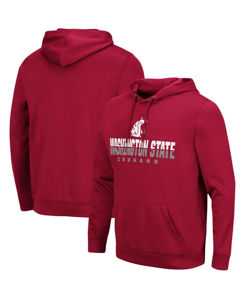 Men's Crimson Washington State Cougars Lantern Pullover Hoodie