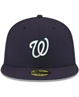 Men's Navy Washington Nationals Logo White 59FIFTY Fitted Hat