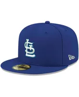 Men's Royal St. Louis Cardinals Logo White 59FIFTY Fitted Hat