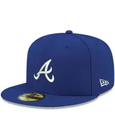 Men's Royal Atlanta Braves Logo White 59FIFTY Fitted Hat
