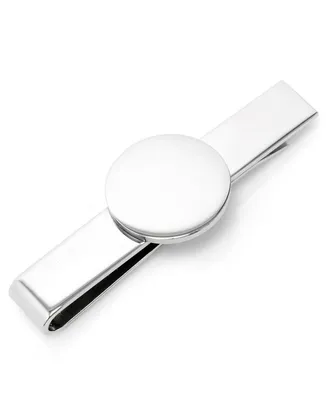 Cufflinks Inc. Ox and Bull Trading Co. Stainless Steel Round Infinity Engravable Tie Bar - Silver
