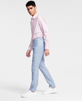 Bar Iii Men's Slim-Fit Linen Suit Pants, Created for Macy's