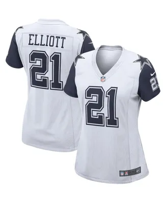 Women's Ezekiel Elliott White Dallas Cowboys Alternate Game Jersey