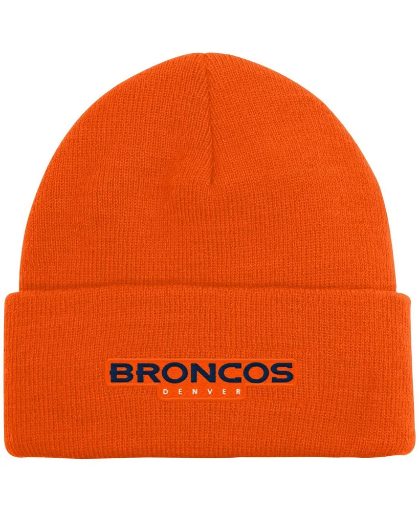 Boys Orange Denver Broncos Basic Cuffed Knit Hat