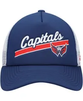 Women's Navy, White Washington Capitals Foam Trucker Snapback Hat