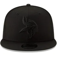 New Era Men's Minnesota Vikings Black On Black 9FIFTY Adjustable Cap