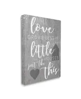 Stupell Industries Love Grows Best in Little Houses Canvas Wall Art, 16" x 20"