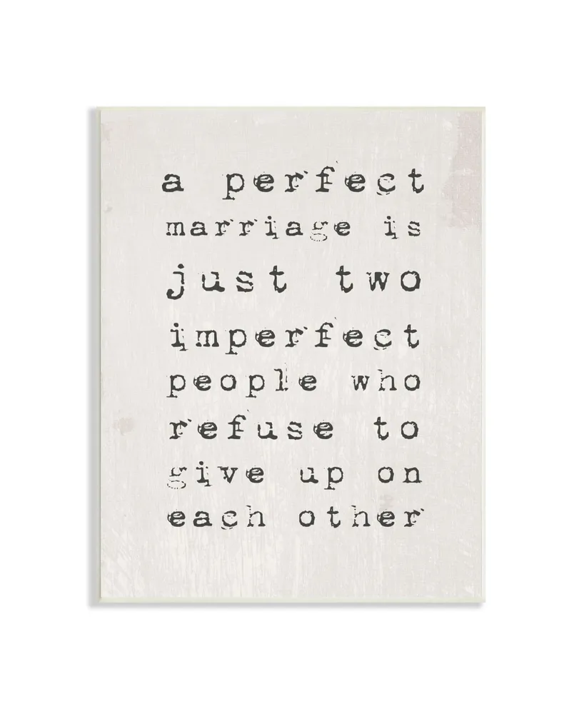 Stupell Industries A Perfect Marriage Wall Plaque Art, 10" x 15"