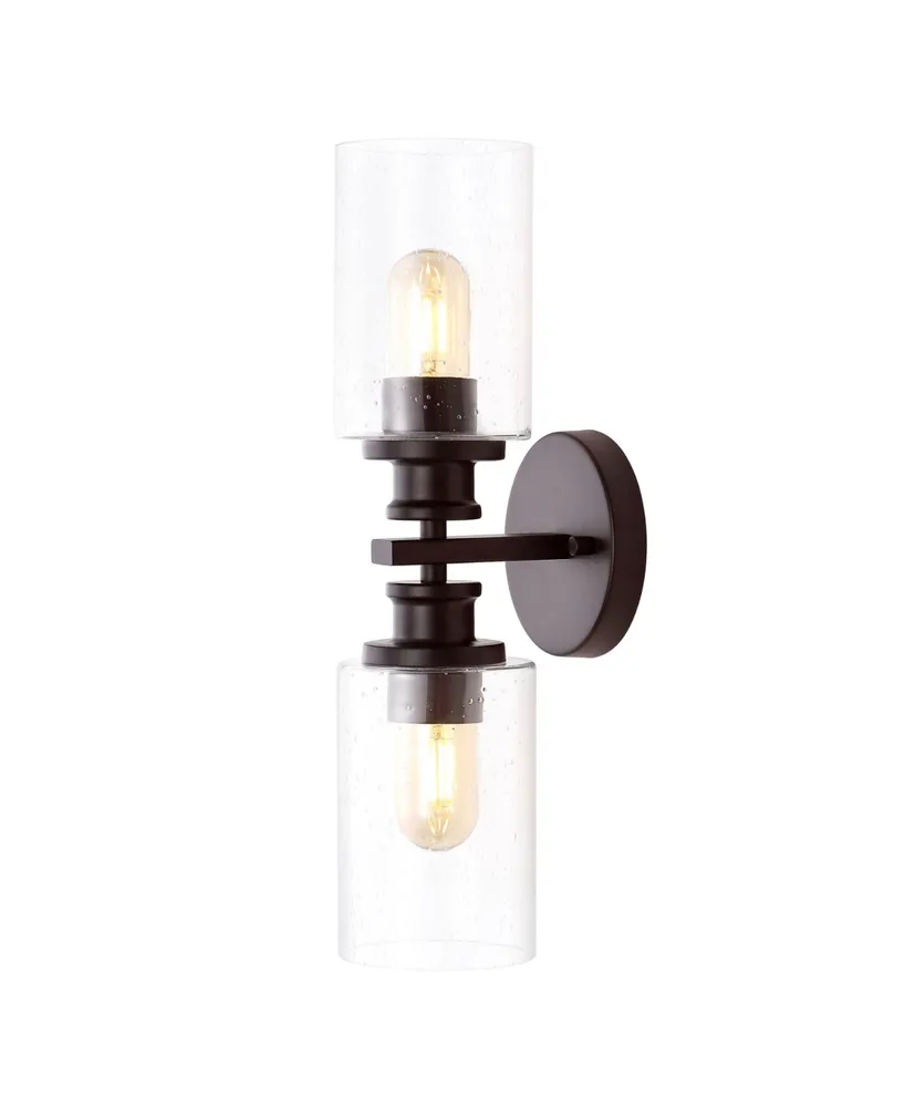 Jules Edison Cylinder 2-Light Farmhouse Contemporary Led Vanity