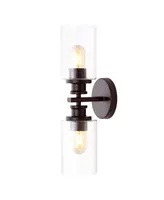 Jules Edison Cylinder 2-Light Farmhouse Contemporary Led Vanity