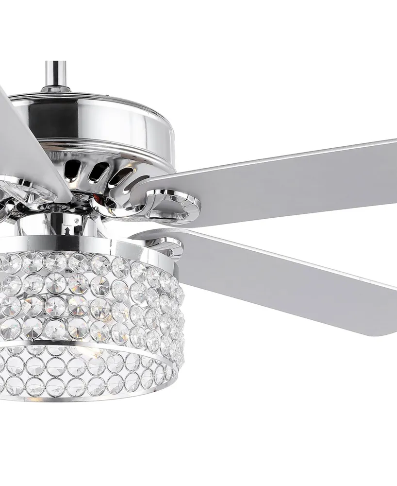 Kristie 3-Light Modern Glam Drum Led Ceiling Fan with Remote