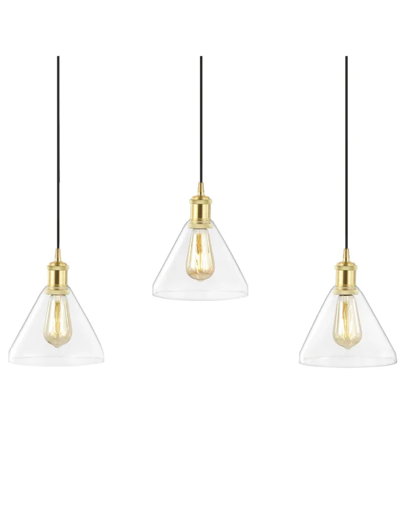 Kiawah Island 3-Light Contemporary Modern Led Pendant - Gold