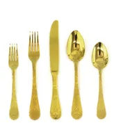 Casablanca Oro Flatware Set, 20 Piece - Gold