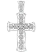 Men's Diamond Cross Openwork Pendant (5 ct. t.w.) in 10k White Gold