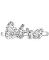 Effy Diamond Zodiac Libra Ring (1/10 ct. t.w.) Sterling Silver