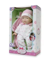 La Baby Asian 11" Soft Body Baby Doll Pink Outfit - Asian