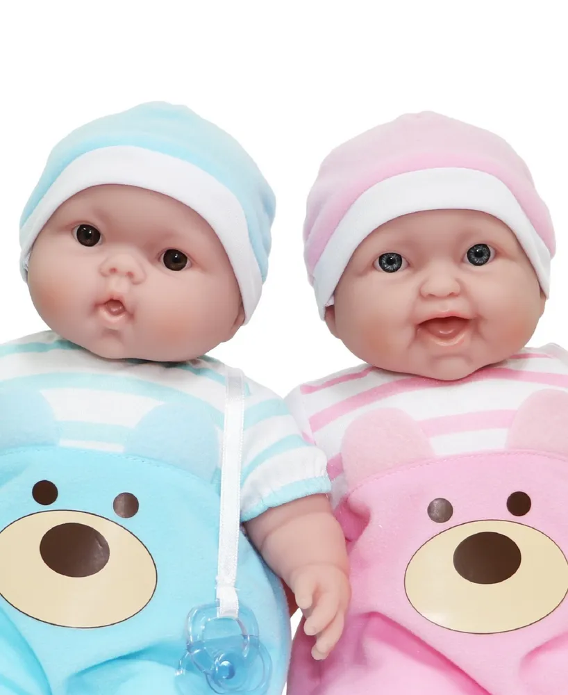 Berenguer Boutique Twins 13" Baby Dolls Pink and Blue