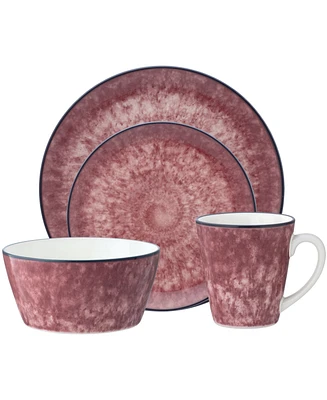 Noritake Colorkraft Essence Garnet 4 Piece Coupe Place Setting