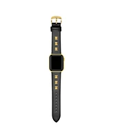 Posh Tech Rebel Black Genuine Leather and Stud Band for Apple Watch, 42mm-44mm