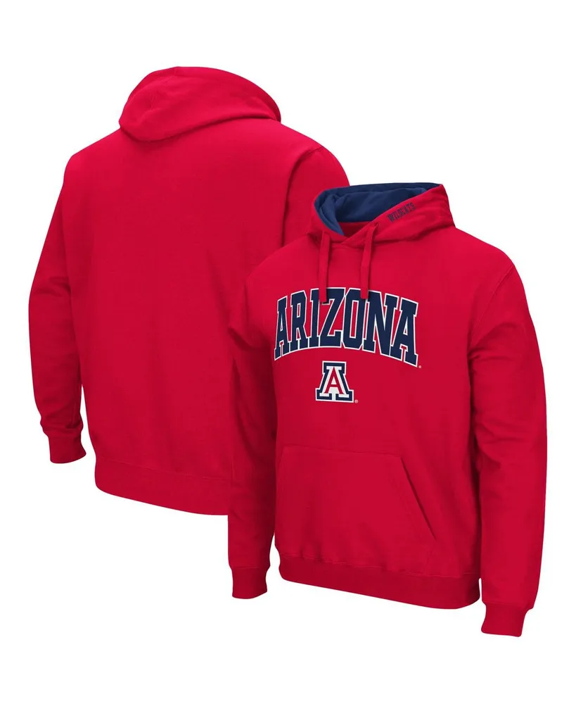 Men's Red Arizona Wildcats Arch Logo 3.0 Pullover Hoodie