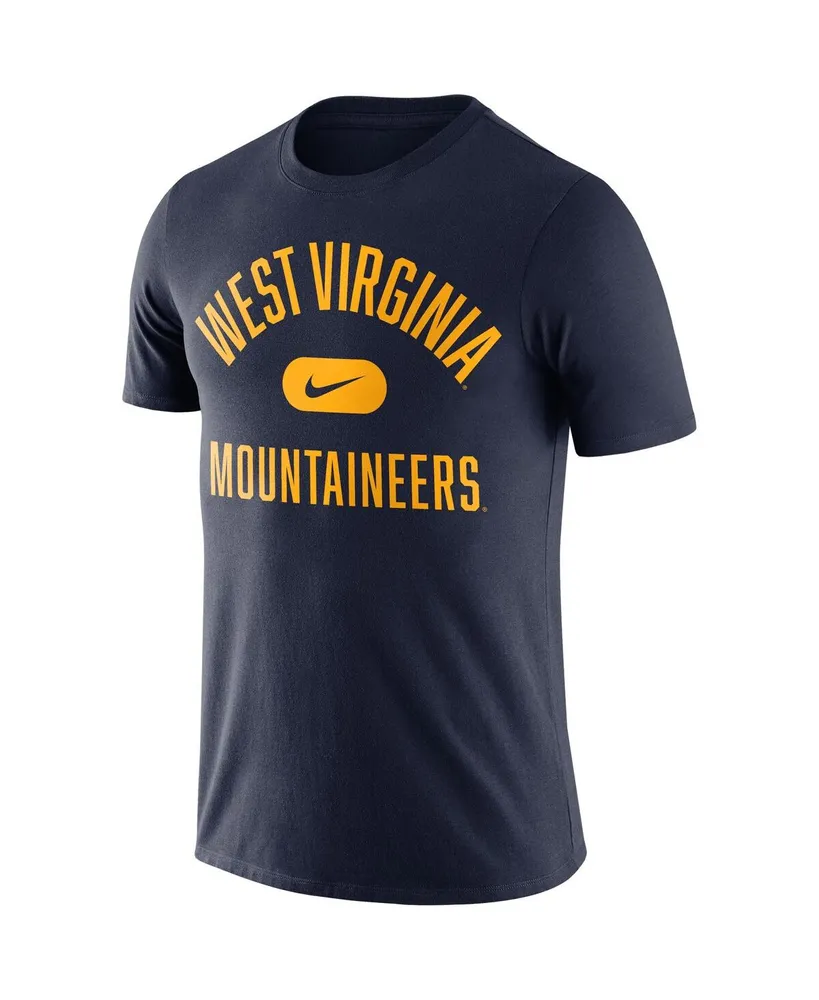 Men's Navy West Virginia Mountaineers Team Arch T-shirt