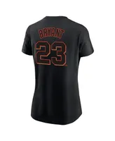 Women's Kris Bryant Black San Francisco Giants Name Number T-Shirt