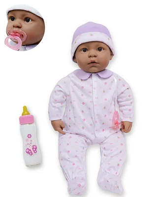 La Baby Hispanic 20" Soft Body Baby Doll Purple Outfit - Hispanic