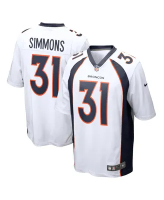 Men's Justin Simmons White Denver Broncos Game Jersey