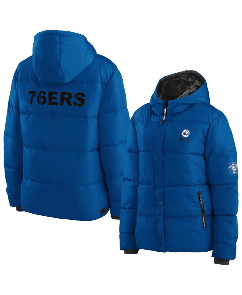 Women's Royal Philadelphia 76ers Plush Puffer Full-Zip Jacket