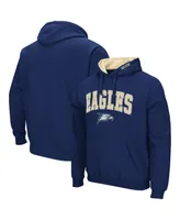Men's Navy Georgia Southern Eagles Arch and Logo Pullover Hoodie
