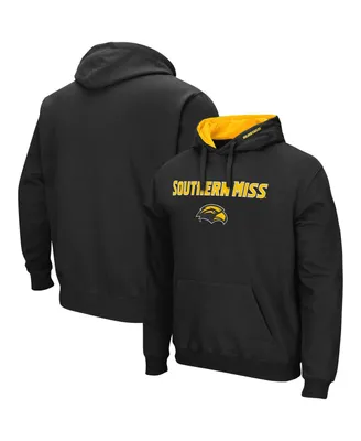 Men's Black Southern Miss Golden Eagles Arch and Logo Pullover Hoodie