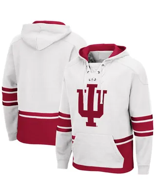 Men's White Indiana Hoosiers Lace Up 3.0 Pullover Hoodie