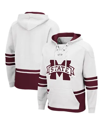 Men's White Mississippi State Bulldogs Lace Up 3.0 Pullover Hoodie