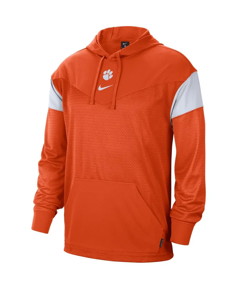 Men's Orange Clemson Tigers Sideline Jersey Pullover Hoodie